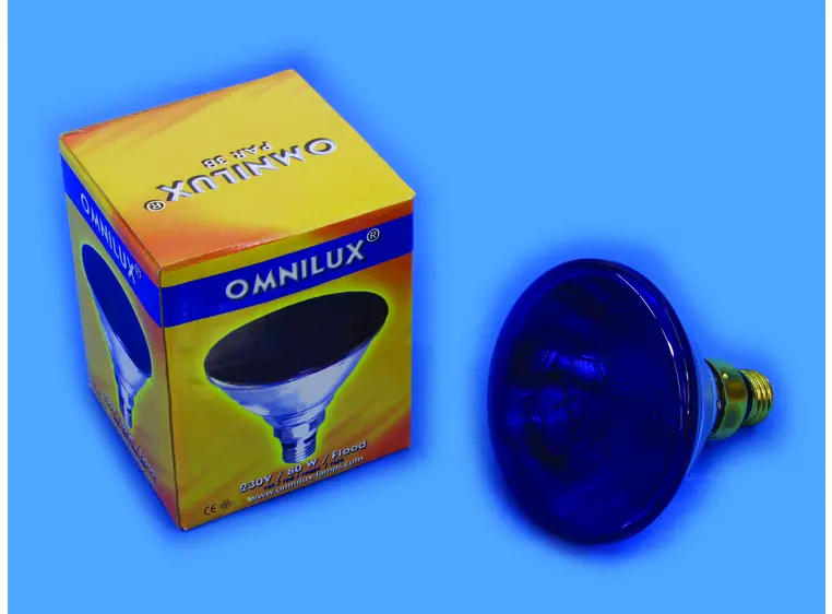 Omnilux PAR-38 230V/80W E-27 FL blue 
